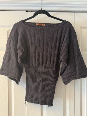 Belldini Black Ribbed Shirt Medium